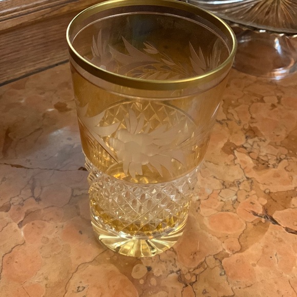 Ebeling & Reuss Topaz Cut to Clear Crystal Tumbler - Picture 1 of 4